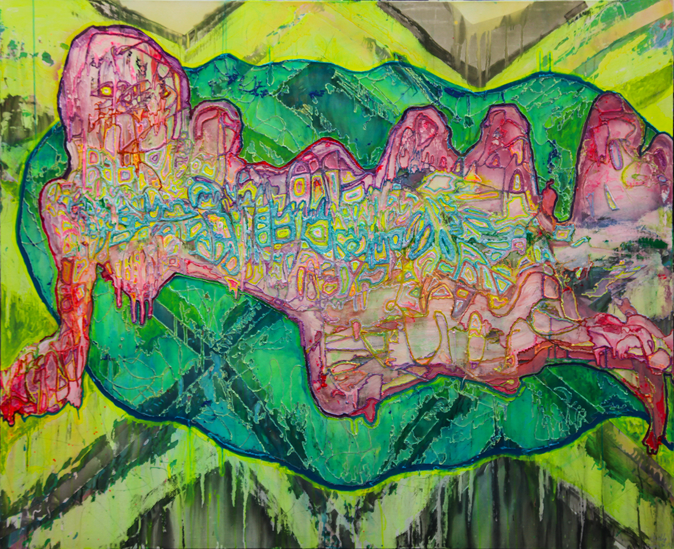 未来之痕-山人人山 165X135cm 丙烯及3D打印材料等 画布 2023.jpg