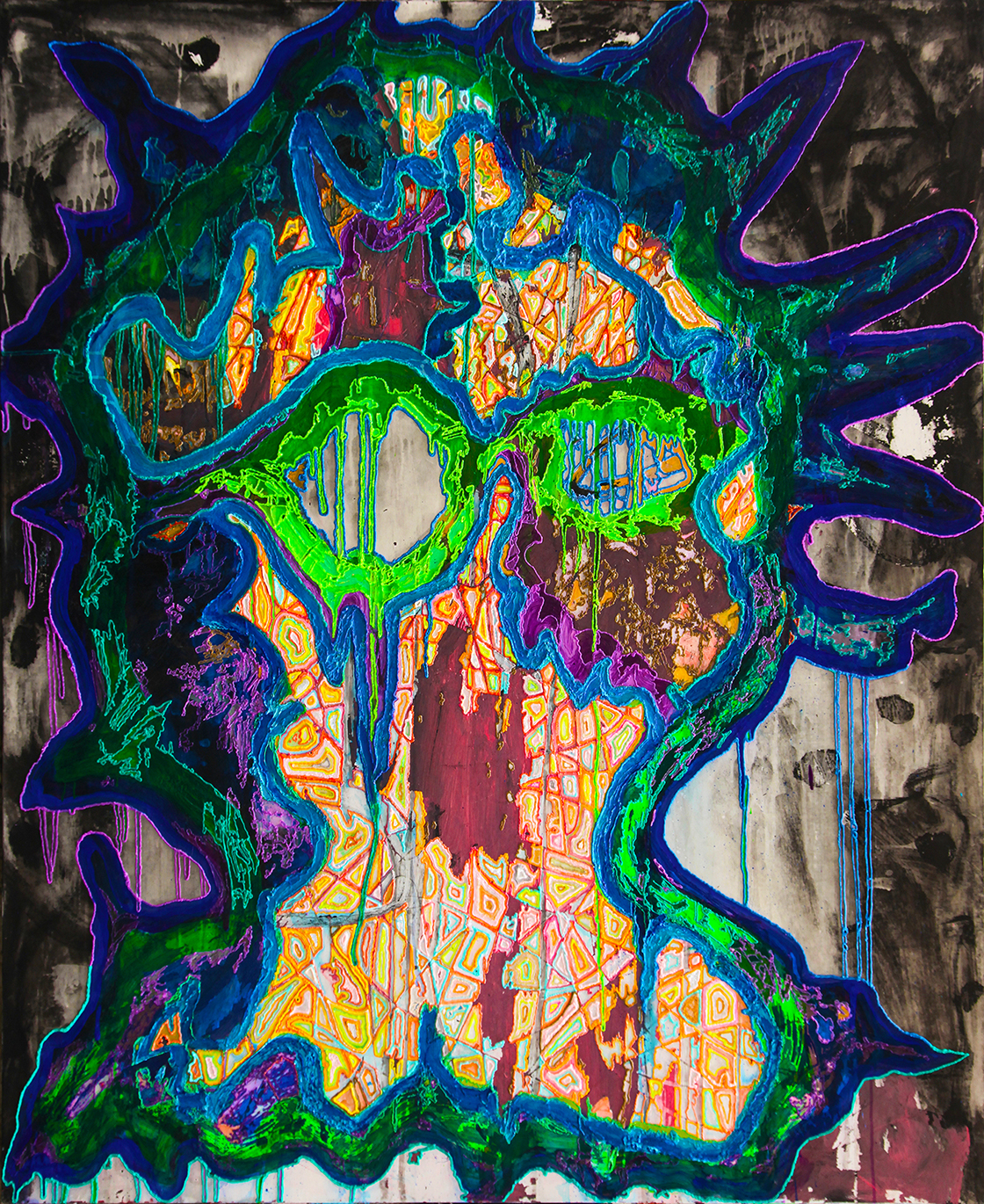 未来之痕-身份识别2 135X165cm 丙烯及3D打印材料等 画布 2023.jpg