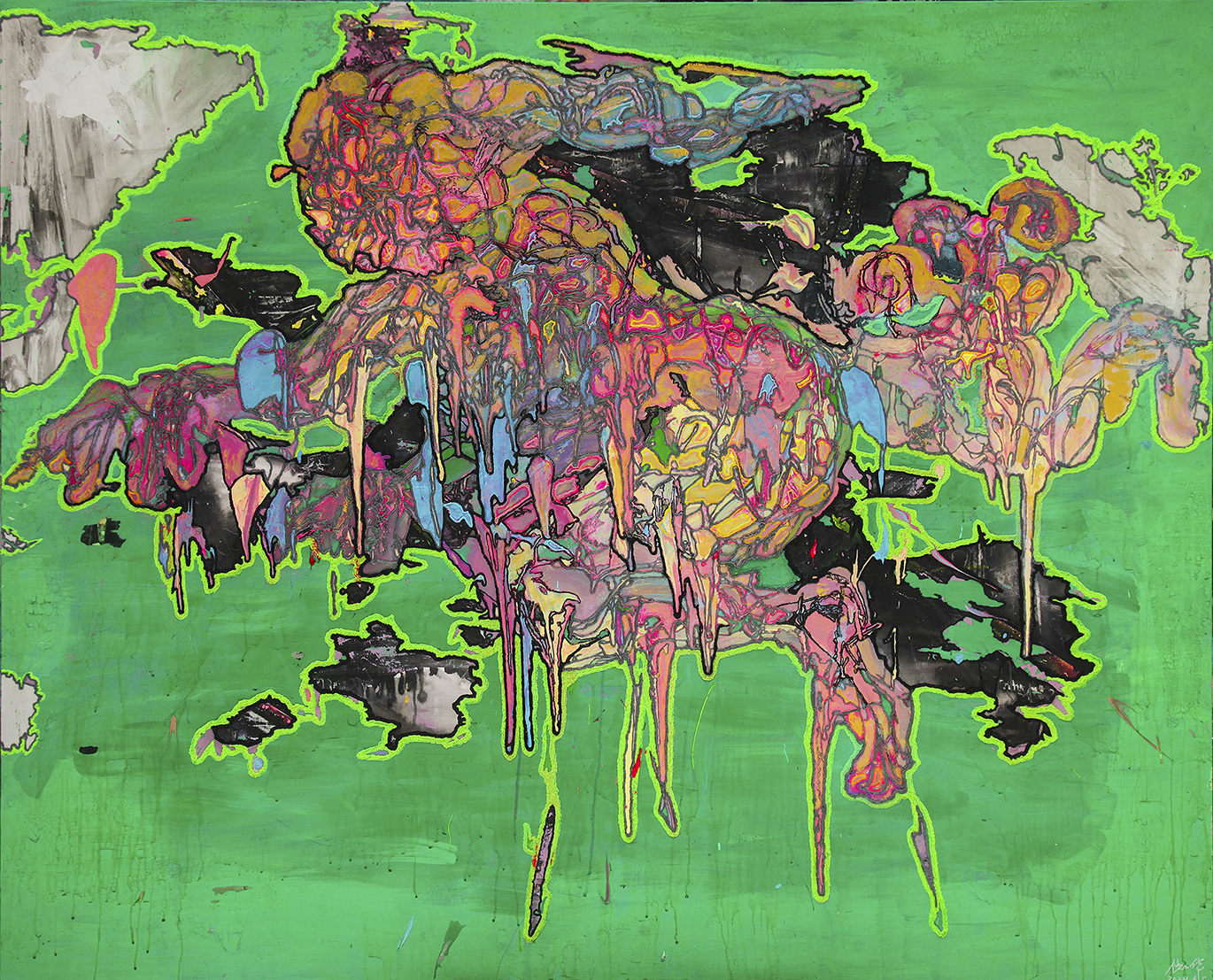 未来之痕-水塘 165X135cm 丙烯及3D打印材料等 画布 2024.jpg