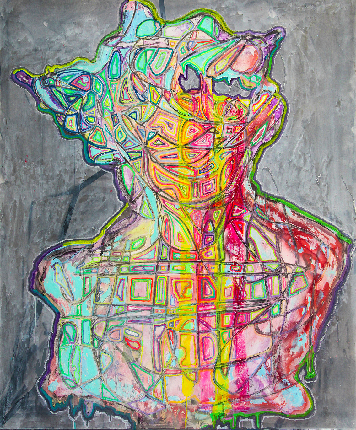 未来之痕——奥特曼 135X165cm 丙烯及3D打印材料等 画布 2024.jpg